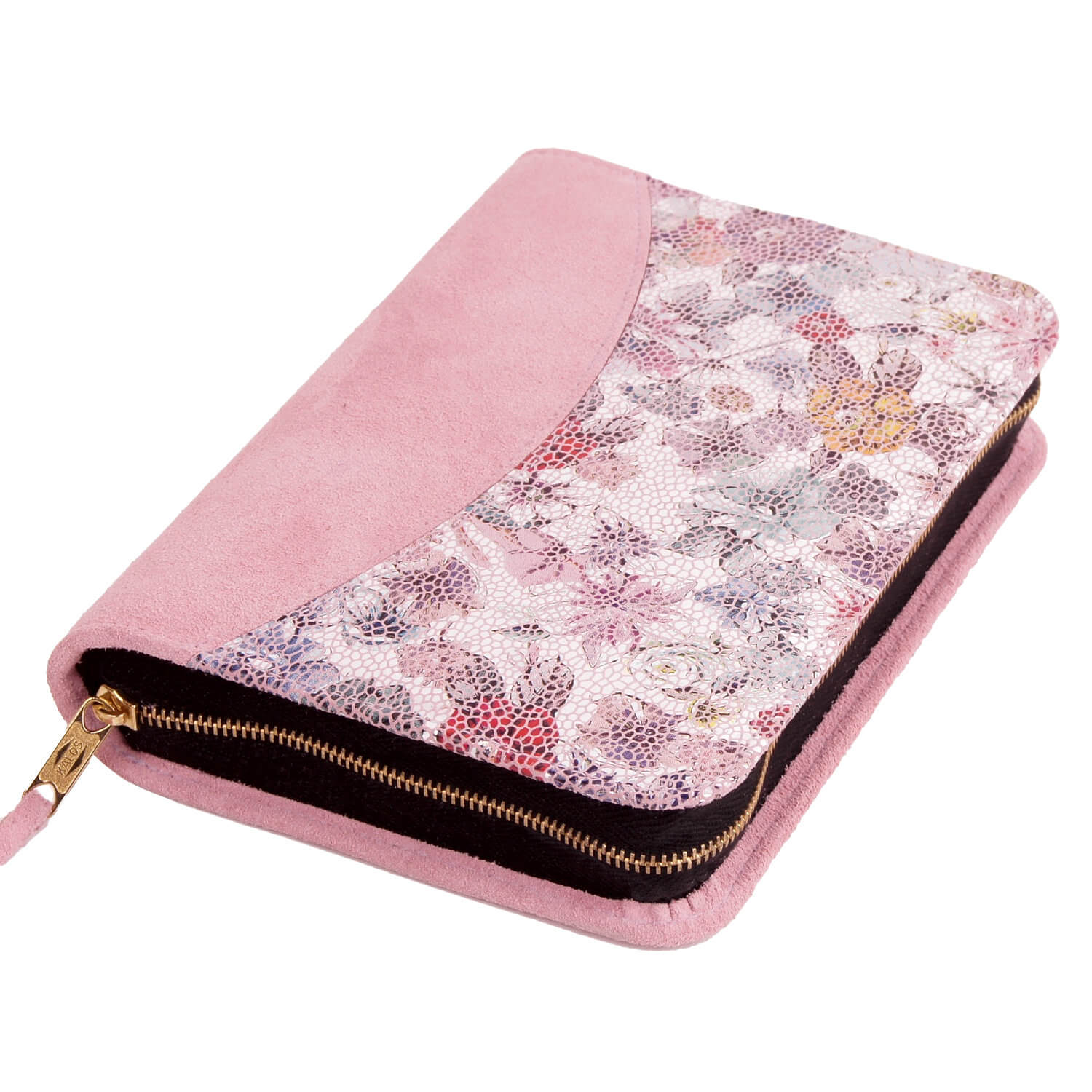 Produktbild von Personalisierte Geburt Blume Initial Name PU Leder A5 Skizzenbuch Notebook Cover Mit Lagerung Tasche Geburtstag Geschenk Für Künstler Maler Studenten